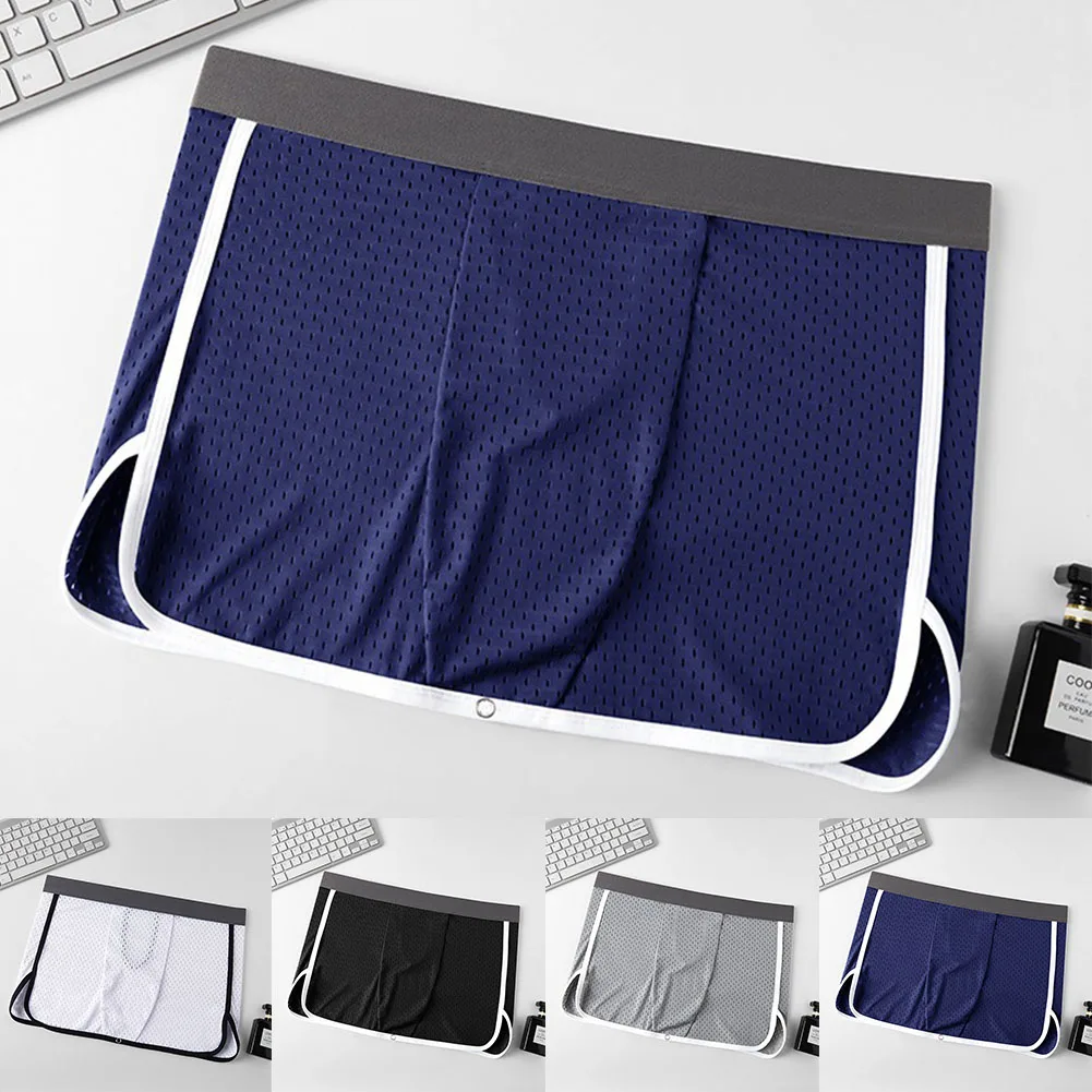 أزياء جديدة أنيقة الرجال الملابس الداخلية الملابس الداخلية القدرة على الجنس قصيرة بلون ربيع الخريف الملاكم ملخصات مفتوحة المنشعب #6