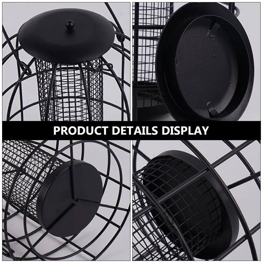 

Black Bird Feeder Durable Hanging Mesh Travel Feeders Supplies Outdoors Pet Store Home Bird Feeding Pet