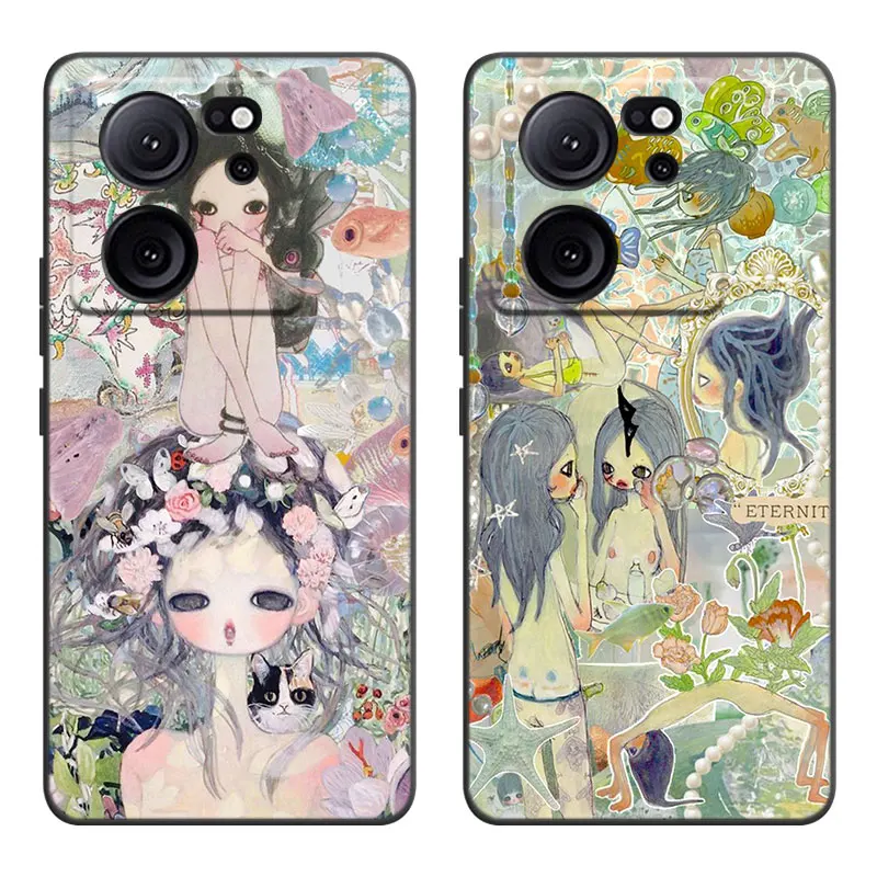 Aya Takano Funky art Cartoon Case For Xiaomi 13T Pro 12T 12 11 Lite NE 11T Pro 5G Redmi Note 12 Pro 11 Pro Plus 12S 11 10S Pro