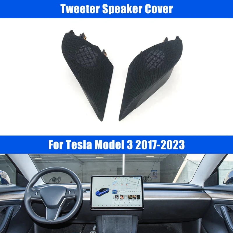 Fits For Tesla Model 3 2017-2023 Car Front Left Side Tweeter Speaker Cover Cap 1095657-00-F Replacement