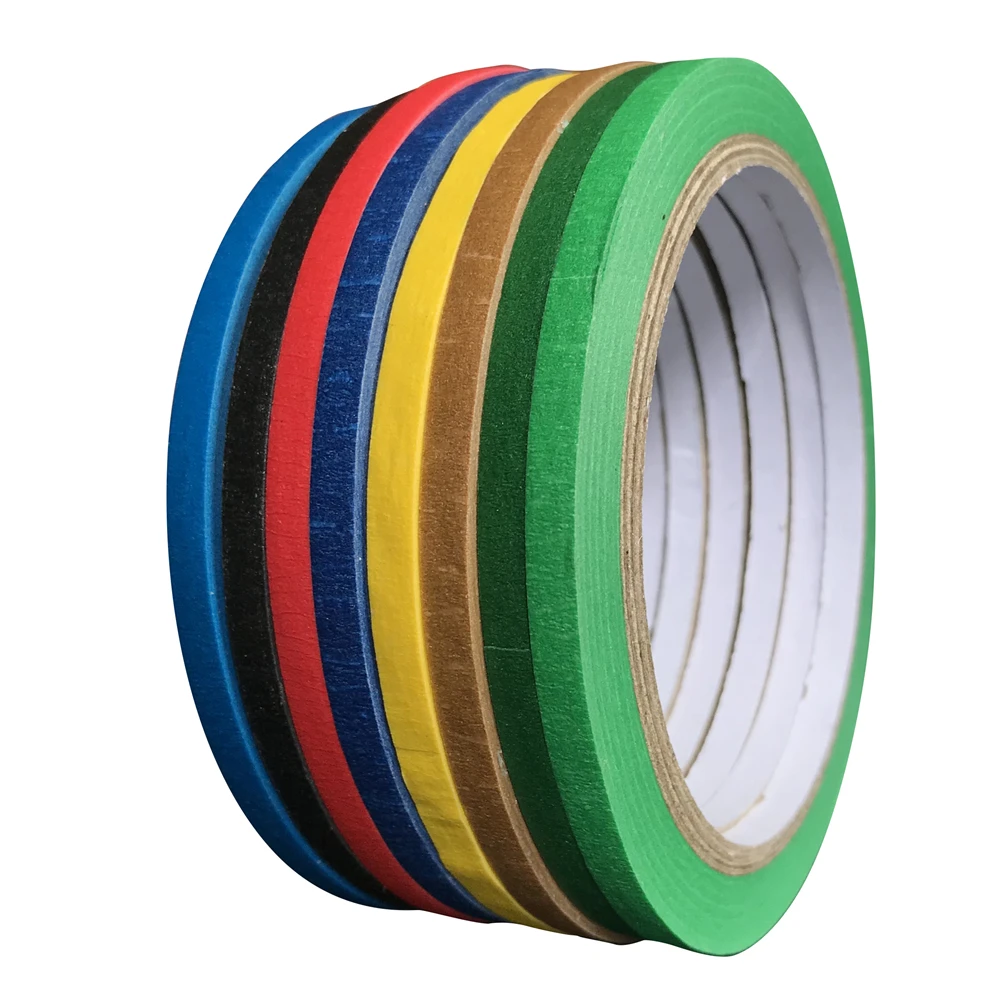 20 metrów 3 szt. Szerokość 3mm/4mm/5mm dzieci Craft taśma do etykietowania rolka dla majsterkowiczów kodowanie artystyczne etykietowanie wielokolorowa taśma maskująca