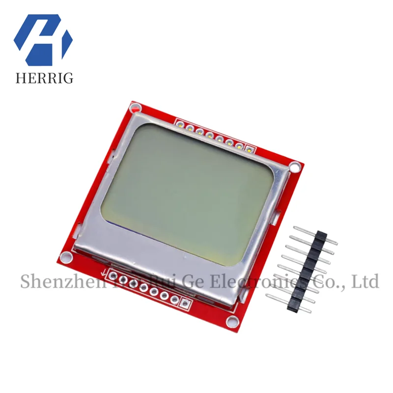 

WAVGAT Red Microcontroller Development Board with 5110 LCD Screen Module Compatible with 3310 LCD
