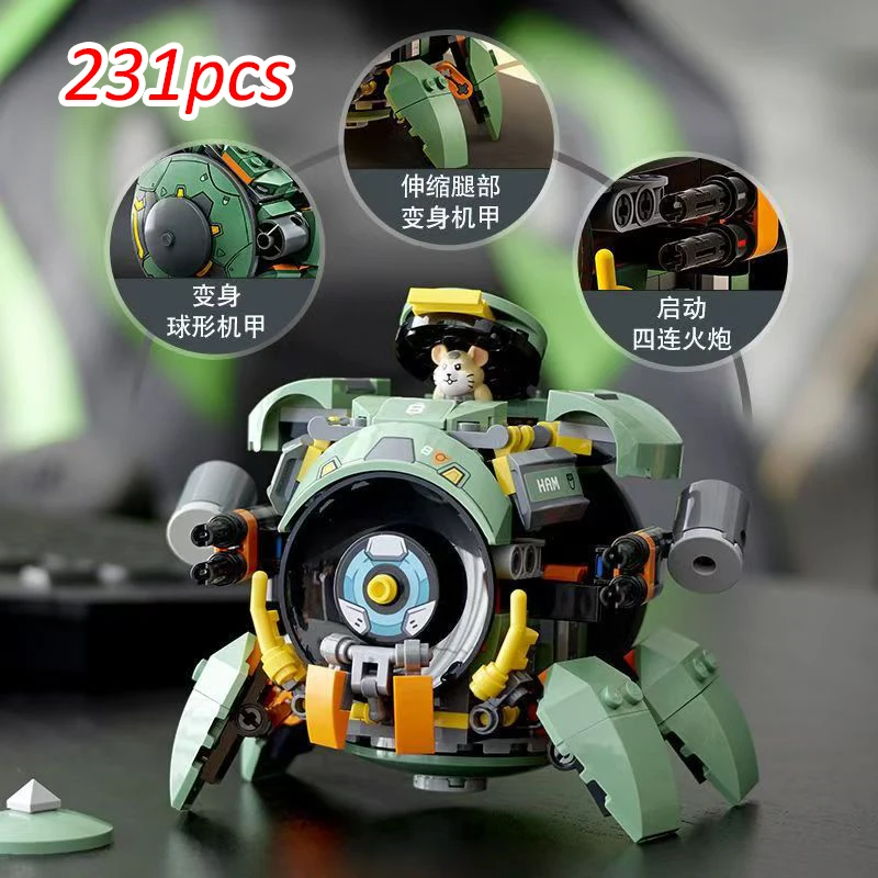 

2025 video game series Brick Wrecking ball compatible Overwatch 75976 building block toy children's holiday gift