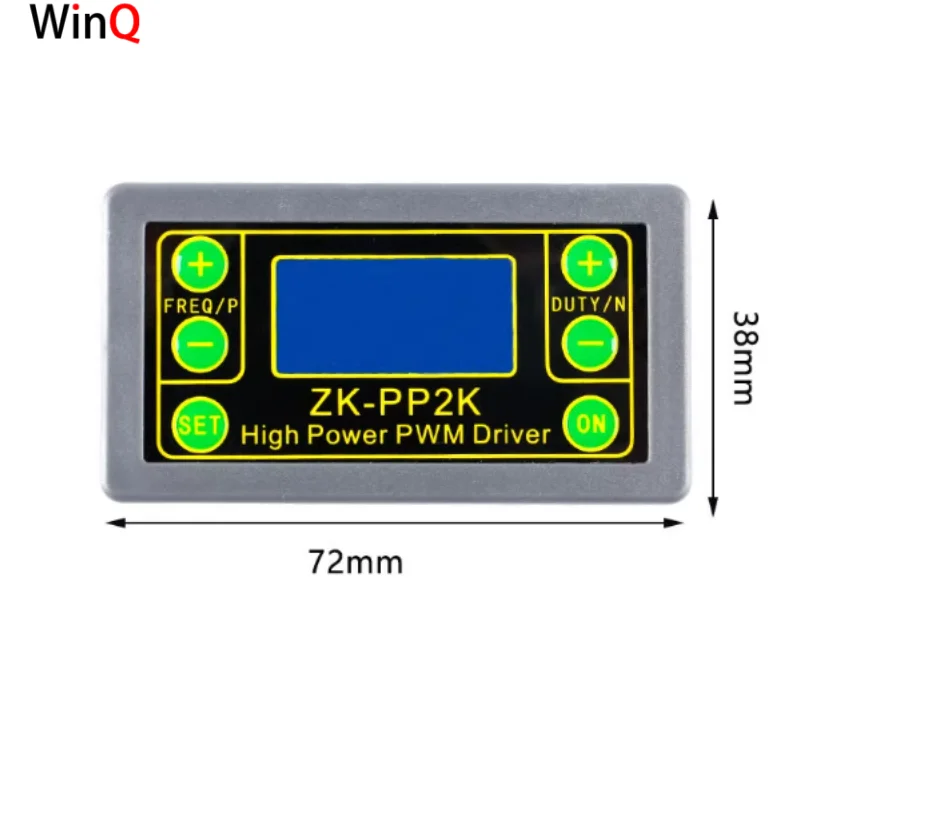 ZK-PP2K High-Power PWM Dimming Motor Speed ​​Control Solenoid Valve Pulse Number Frequency Adjustable Cyclic Delay Driver