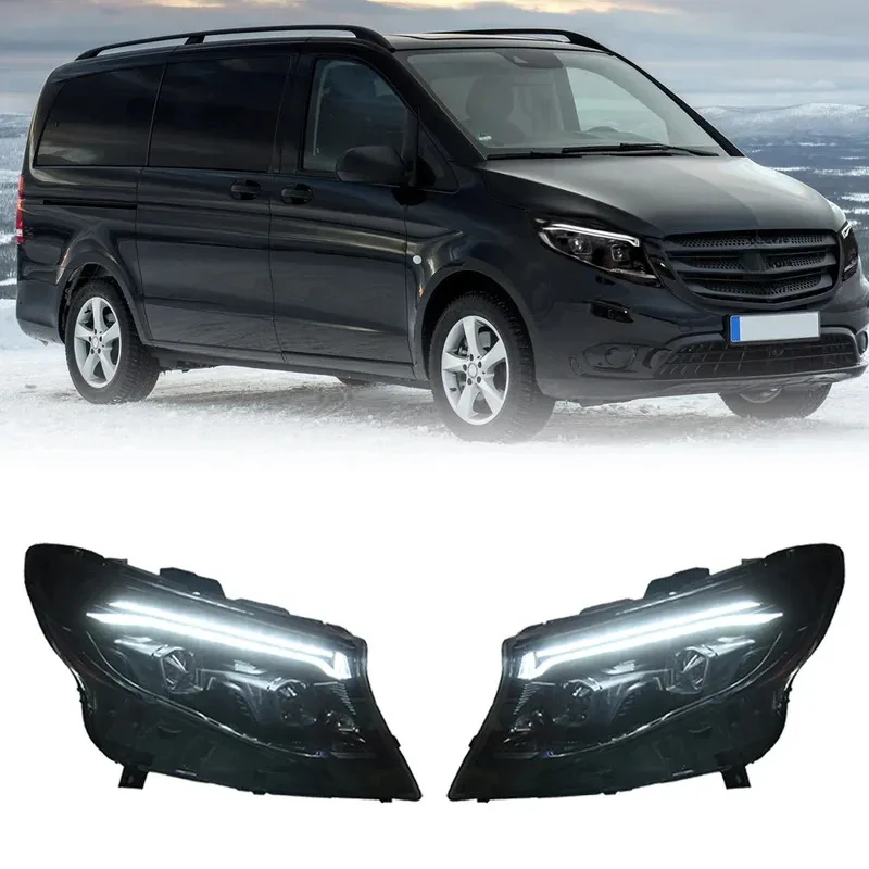 

Factory LED Headlights For V-Class Vito 2015-2024 With Dynamic Start Animation