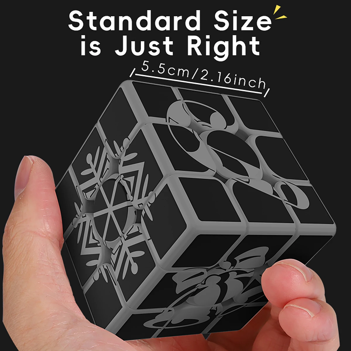 Cube magique 3x3x3, torsion rapide, veilleuse imprimée UV, conception d'élan, jeu de Puzzle anti-Stress, jouet pour enfants, cadeau