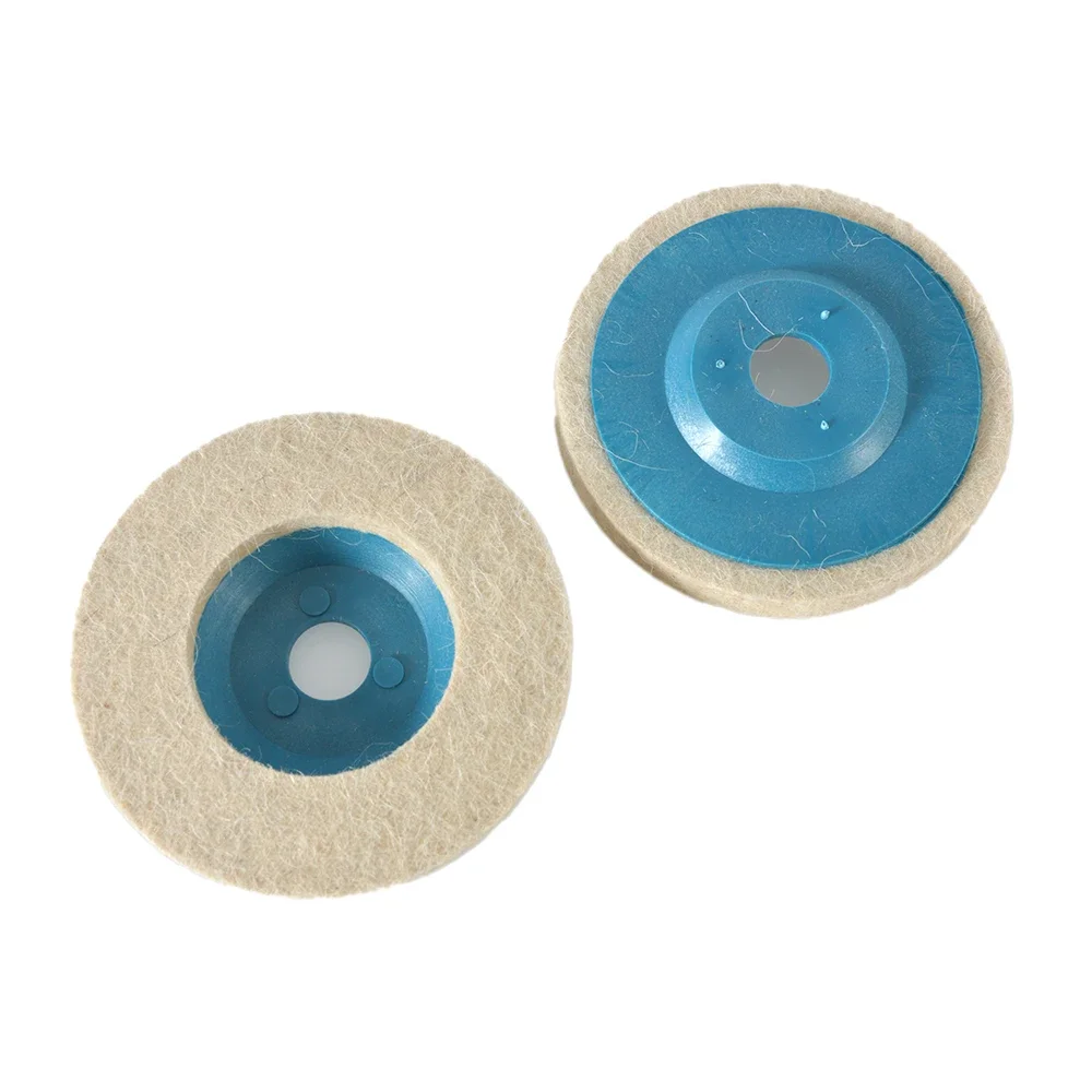 4 *16 Hole Angle Wool Wheel 4 Inch Wool Polishing Wheel Blue Cover 100 Angle Grinder Matching Polishing and Grinding Tools