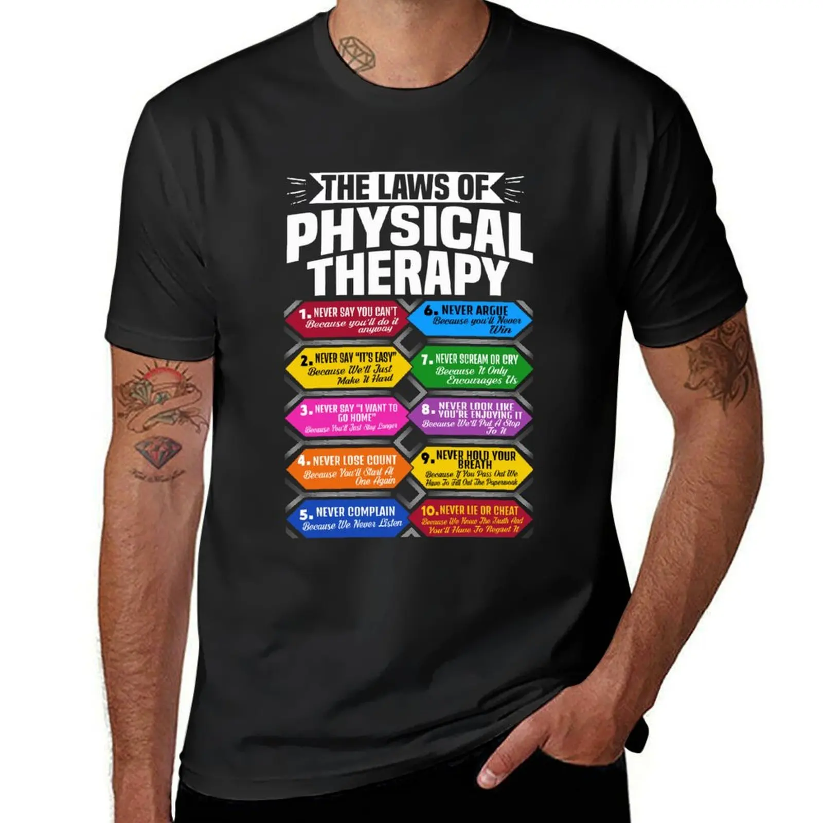 The Laws Of Physical Therapy Awesome Therapist Gift T-Shirt customs vintage clothes fruit of the loom mens t shirts