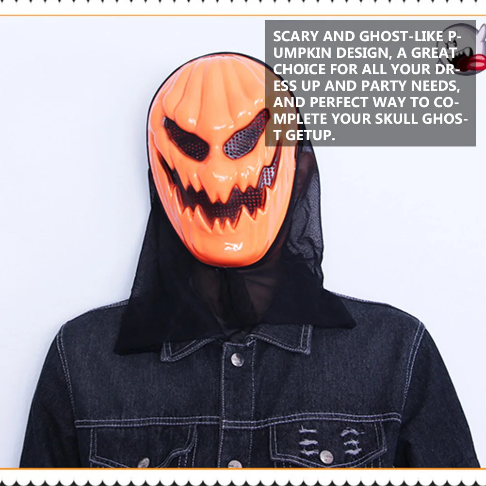 

2 Pcs Prom Pumpkin Mask Head Cover Halloween Costumes for Adults Masks Pvc Decorations