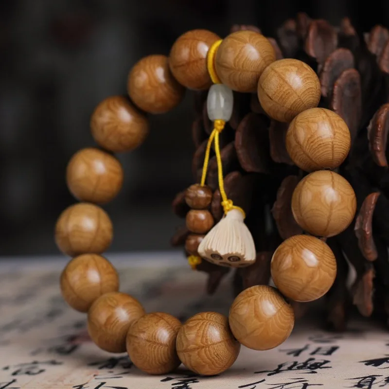 

Abelia Bracelet Dragonwood Nine Wood with Beads Crafts Men's and Women's Sandalwood Gift