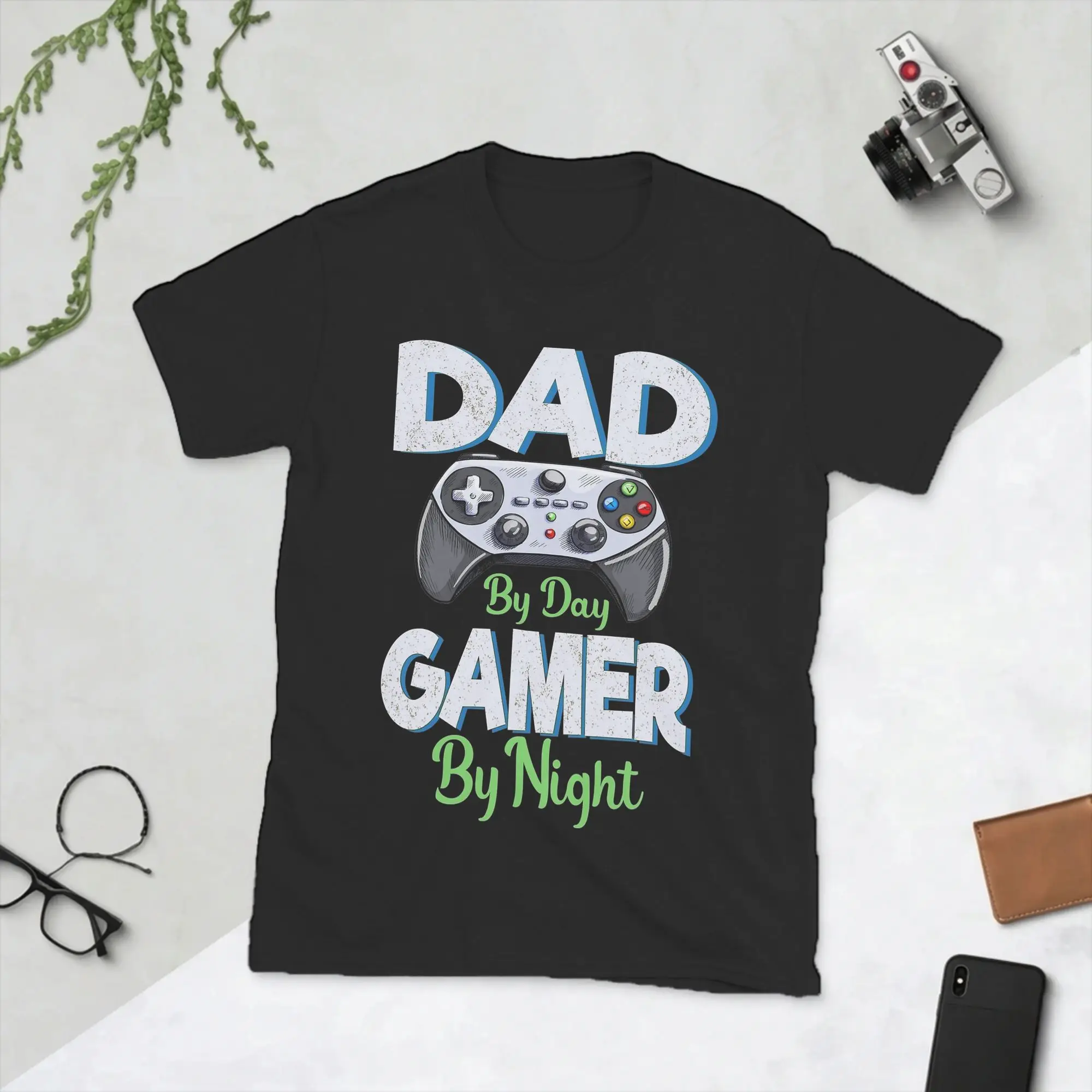 Men Dad By Day Gamer By Night Funny Gift T Shirt  Cotton Tops Vintage Short Sleeve O Neck Tees Gift Idea T-Shirts