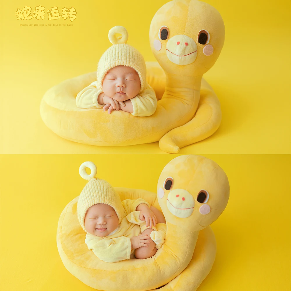 

[Clearance Limited Time Sale] Newborn Photography Props Baby Costumes Set Cute Snake Doll Posing Accessories Photography Props