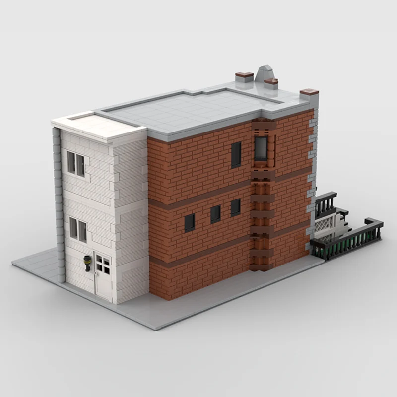 Stadtansicht-Modell MOC Bausteine Authentisches Chicago-Haus Modulare Technologie Kinder-Urlaubsgeschenke Zusammenbaubares Spielzeug-Set