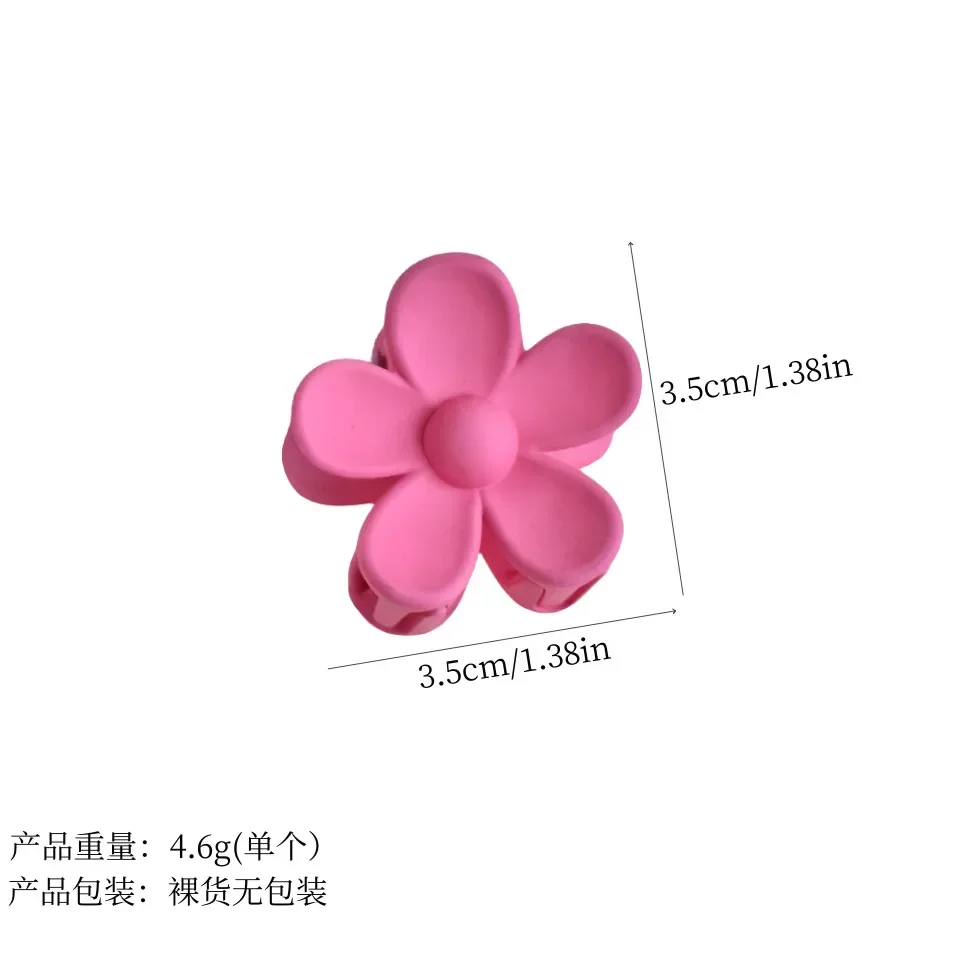 Mini Flower Ladies Multi-colored flower-shaped matte grip clip for ladies gift dates of all hair lengths and sizes