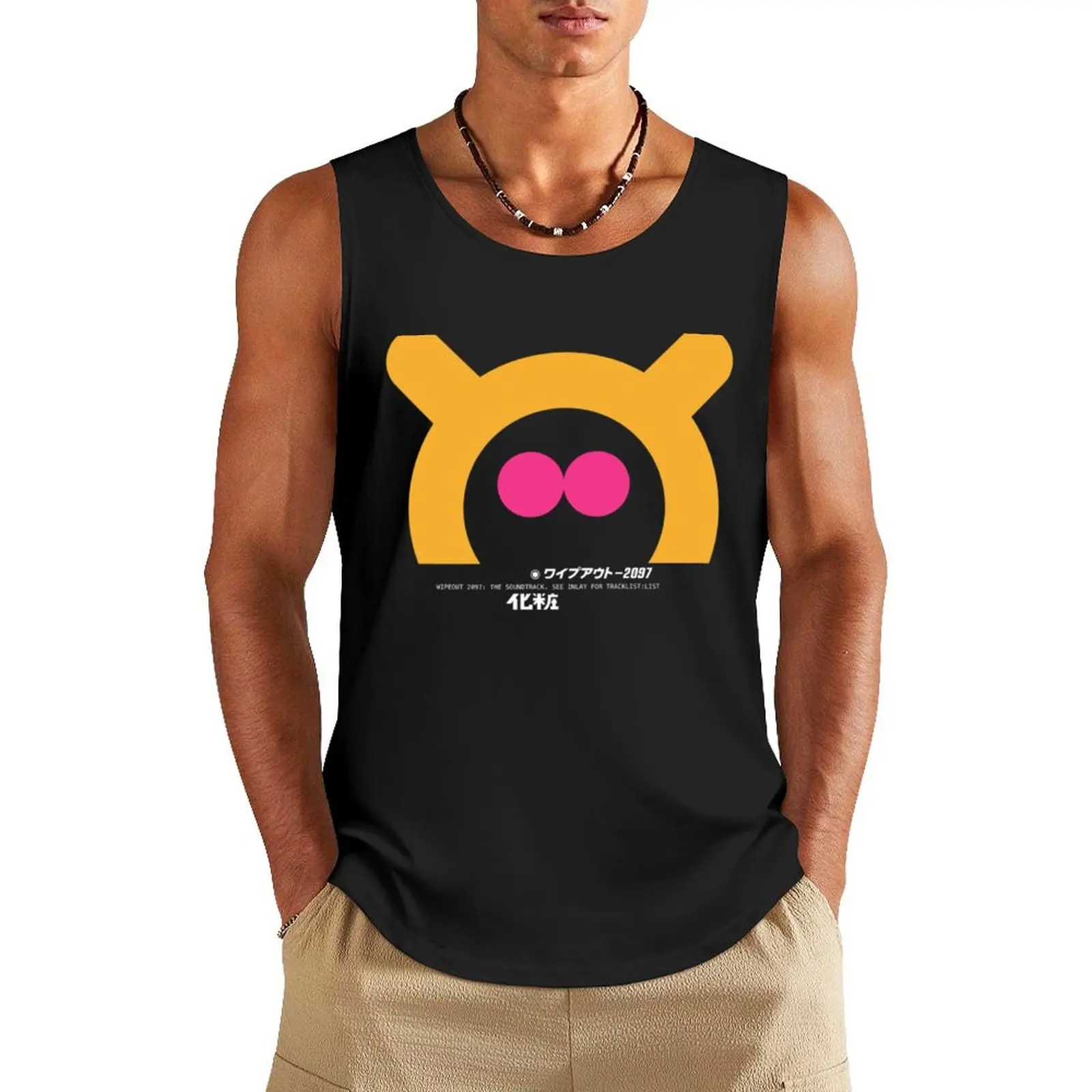 Wipeout 2097 - Soundtrack Rabbit - Negative Tank Top men clothes gym t-shirts T-shirt male Top summer