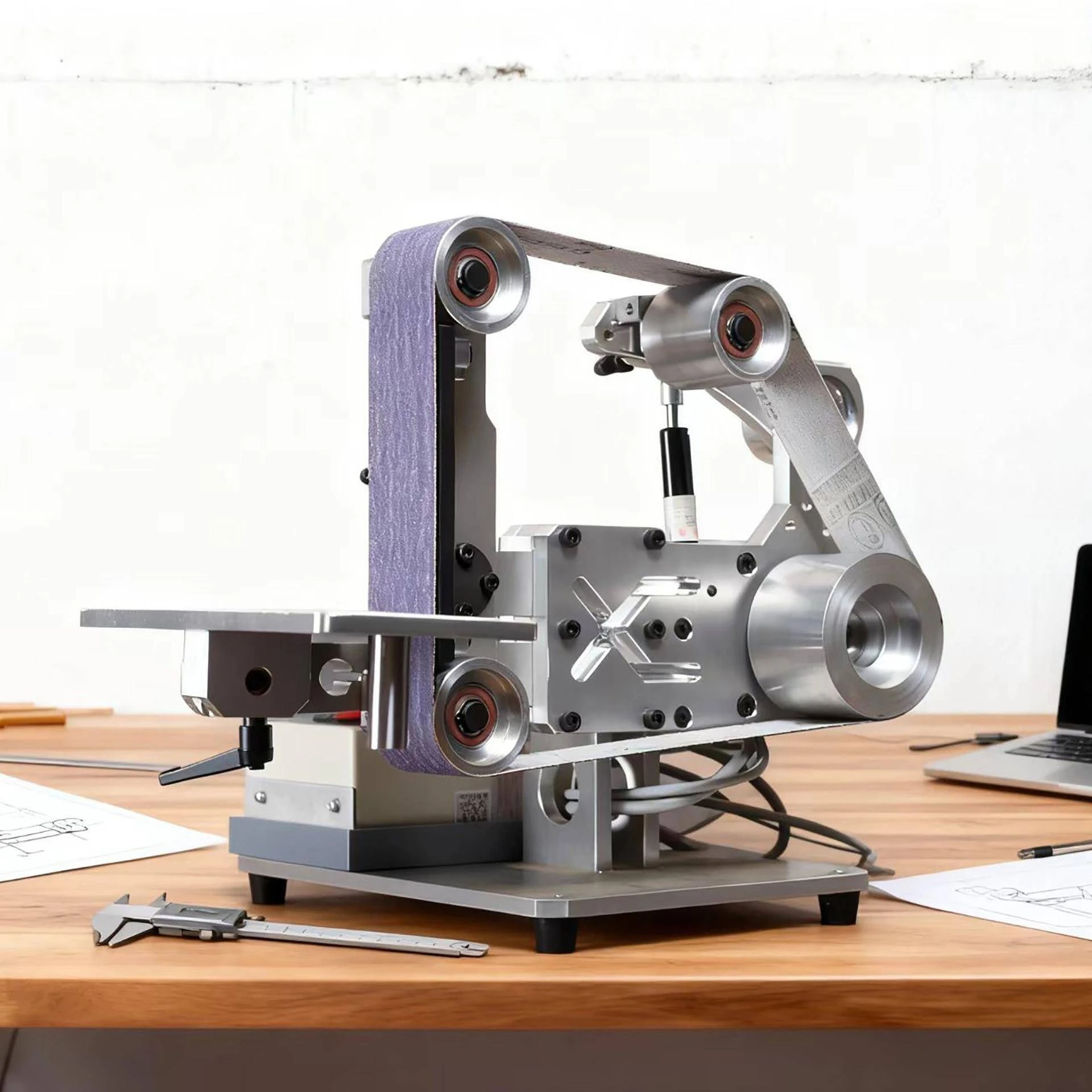 Woodworking Machine - Large Industrial-grade Sanding Belt Machine Metal