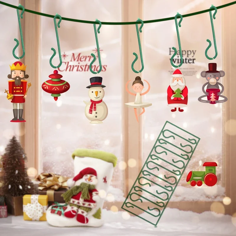 10/400 pz Mini plastica gancio di natale a forma di S albero di natale palla pendenti ornamento appeso gancio fai da te Navidad decorazione della festa a casa