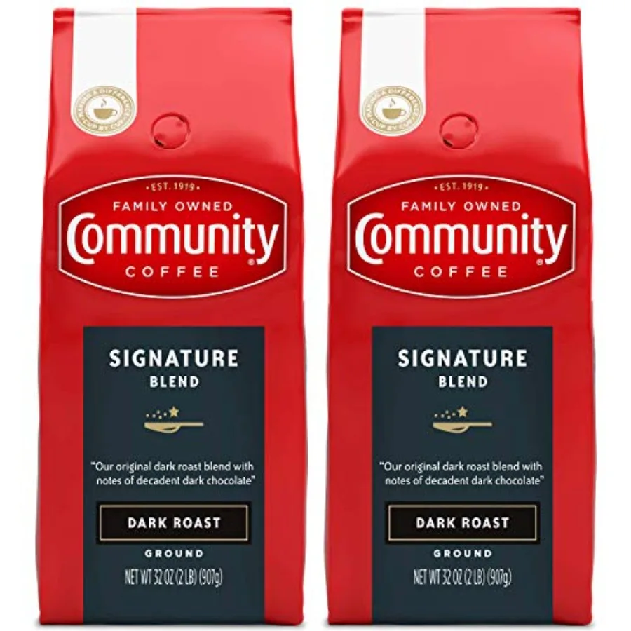 

Кофе молотый Signature Blend, темная обжарка, 64 унции, 2 упаковки по 32 унции