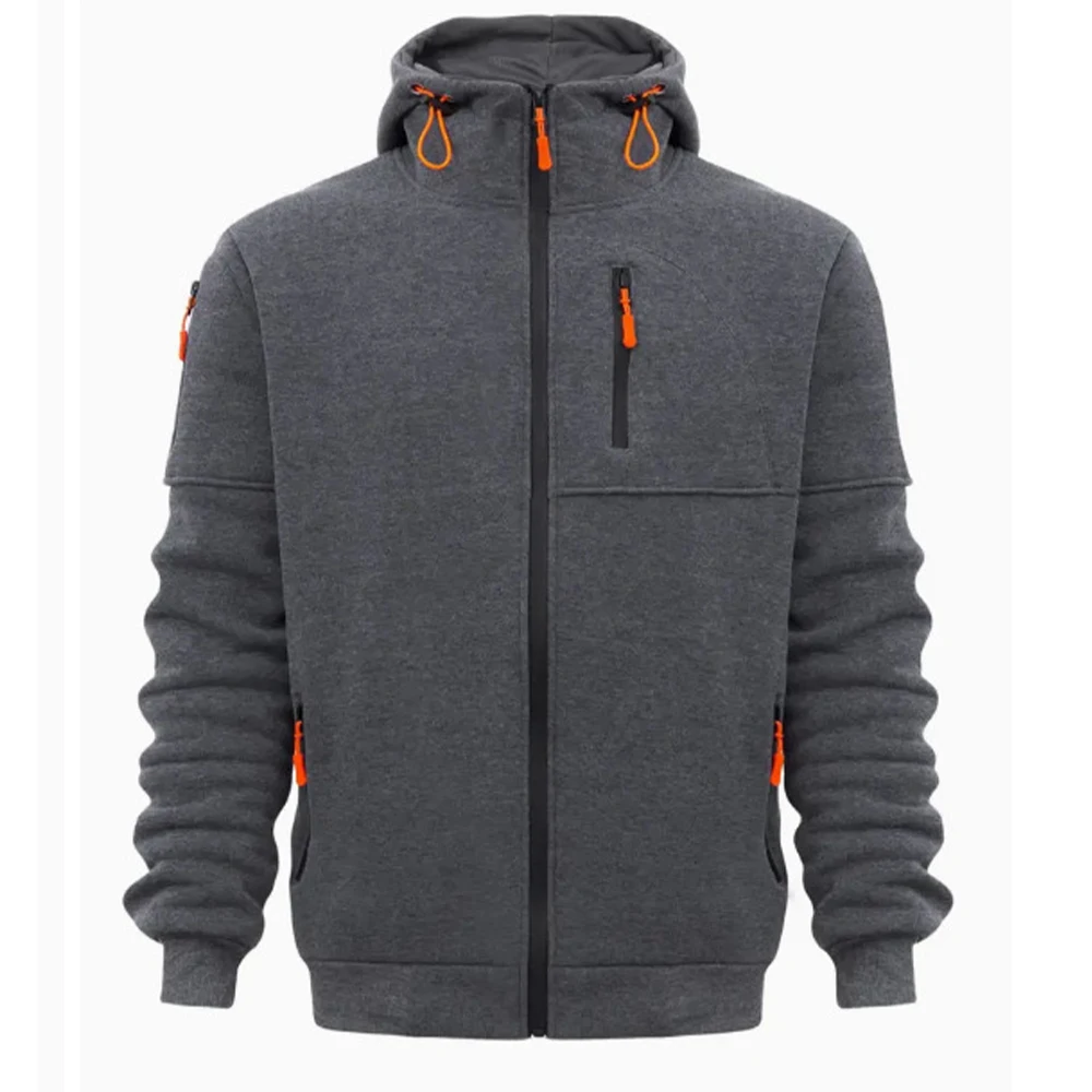 Sweat à Capuche Zippé Pour Homme - Coupe Large, Poches, Confortable Pour Sport Et Décontracté (Automne/Hiver)