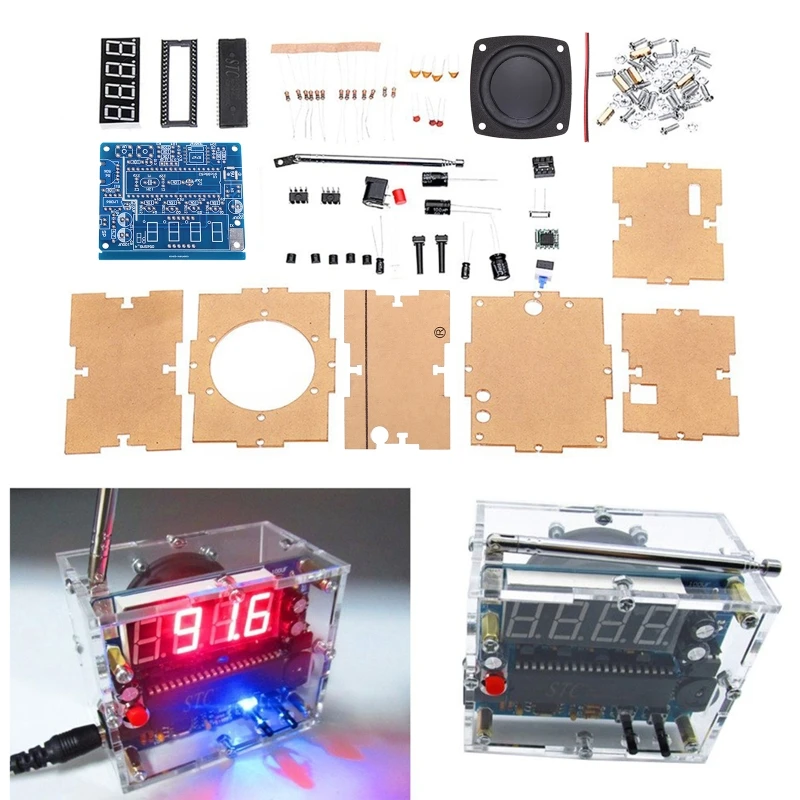 DIY Mini Digital FM Radio 87MHZ-108MHZ 2W 8ohm Speaker Electronics Compatibl