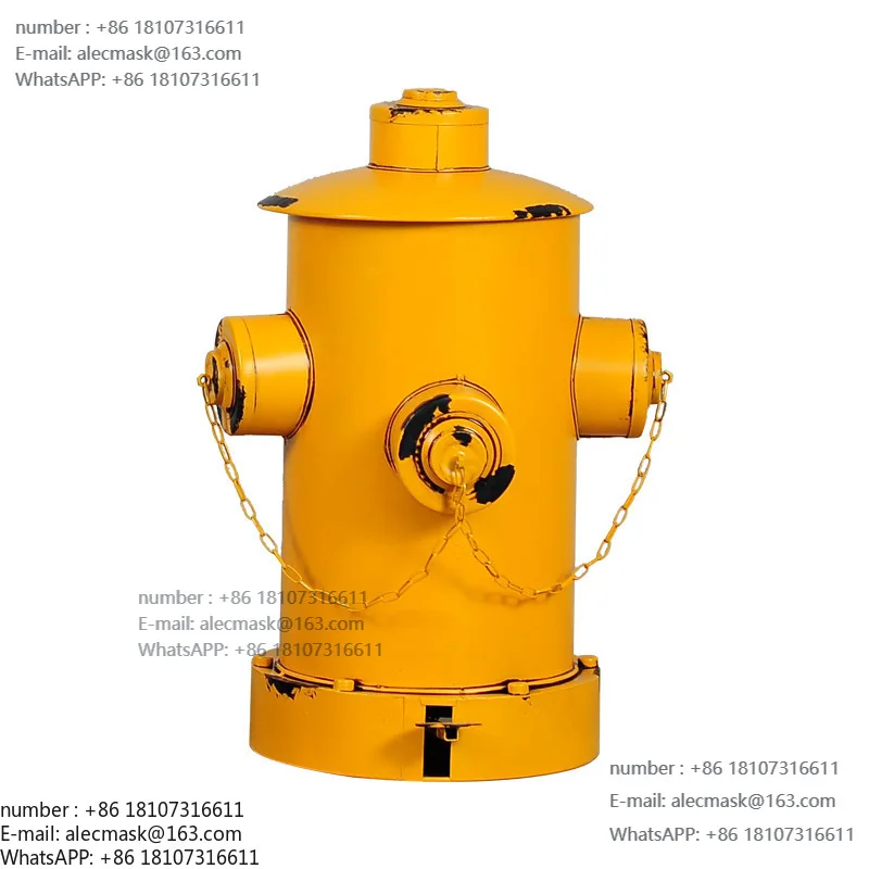 

Retro industrial wind fire hydrant wrought iron trash can foot-operated home living room creative home restaurant bar with cover