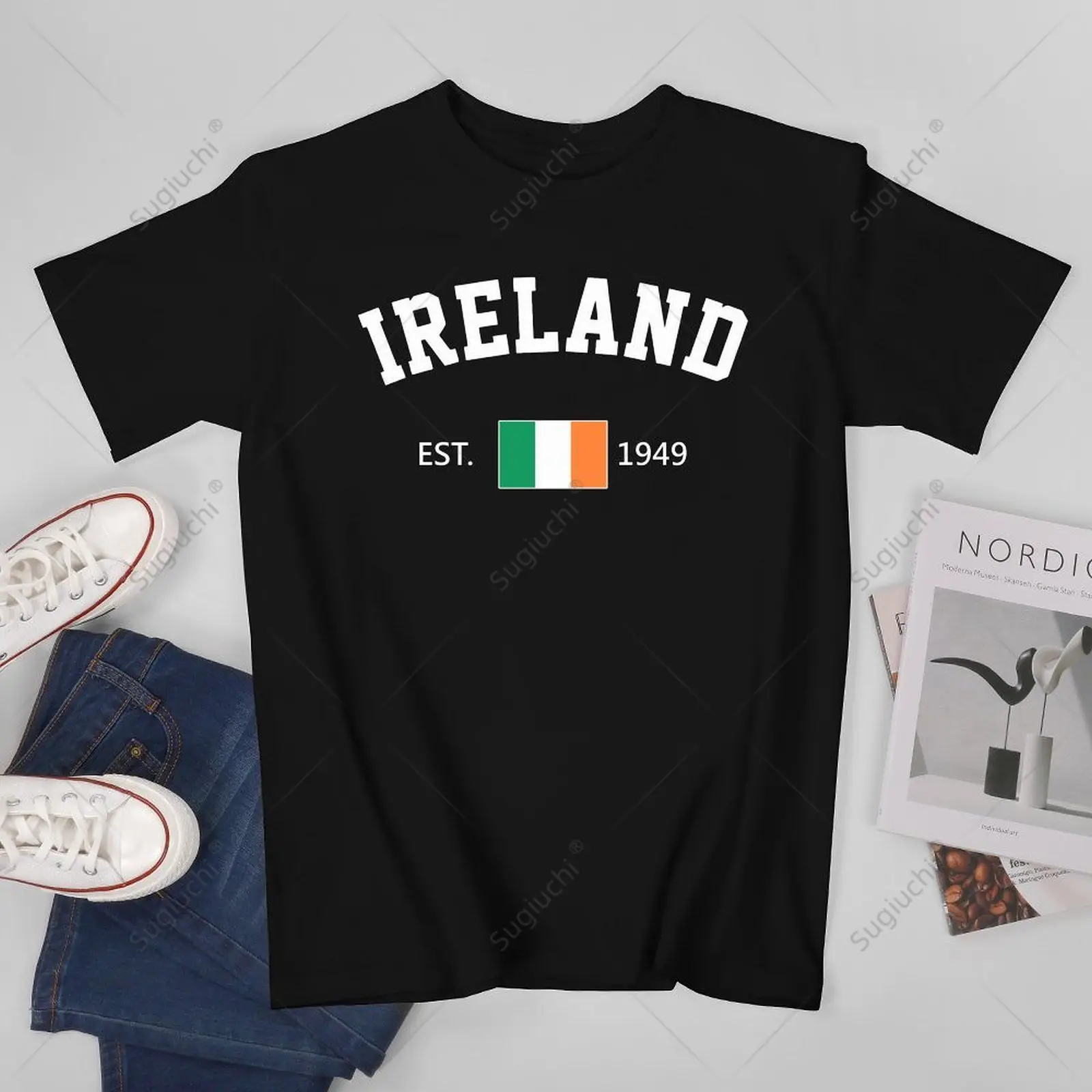 Unisex Men Ireland EST.1949 Independence Day Tshirt Tees T Shirts Women Boys 100% Cotton T-Shirt