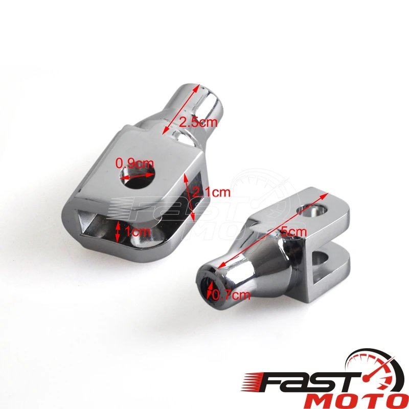 Motorbike Chrome Aluminum Foot Pegs Adapter Mount for Honda GL1800 Suzuki Boulevard M50 M90 M109R Volusia 800 Footrests Adjuster