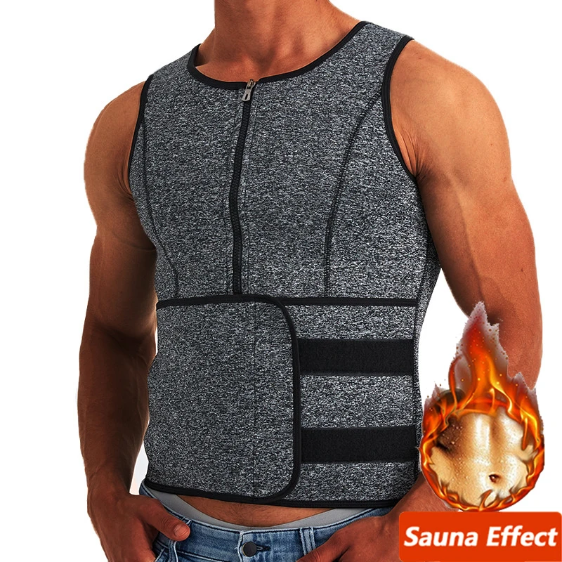 Men Body Shaper Waist Trainer Sauna Suit Sweat Vest Slimming Underwear Weight Loss Shirt Fat Burner Workout Tank Tops Shapewear