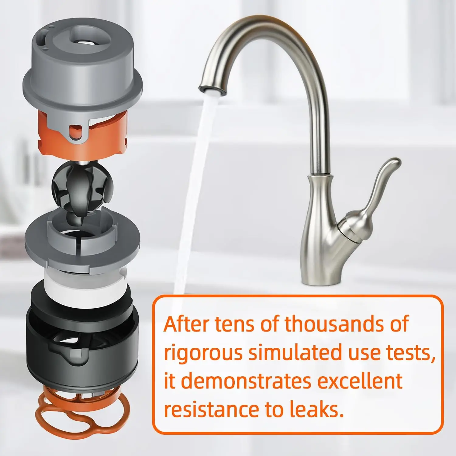 RP50587 Replacement Cartridge Valve for Delta DST Faucets - Includes RP51503 Bonnet Nut, Easy Install