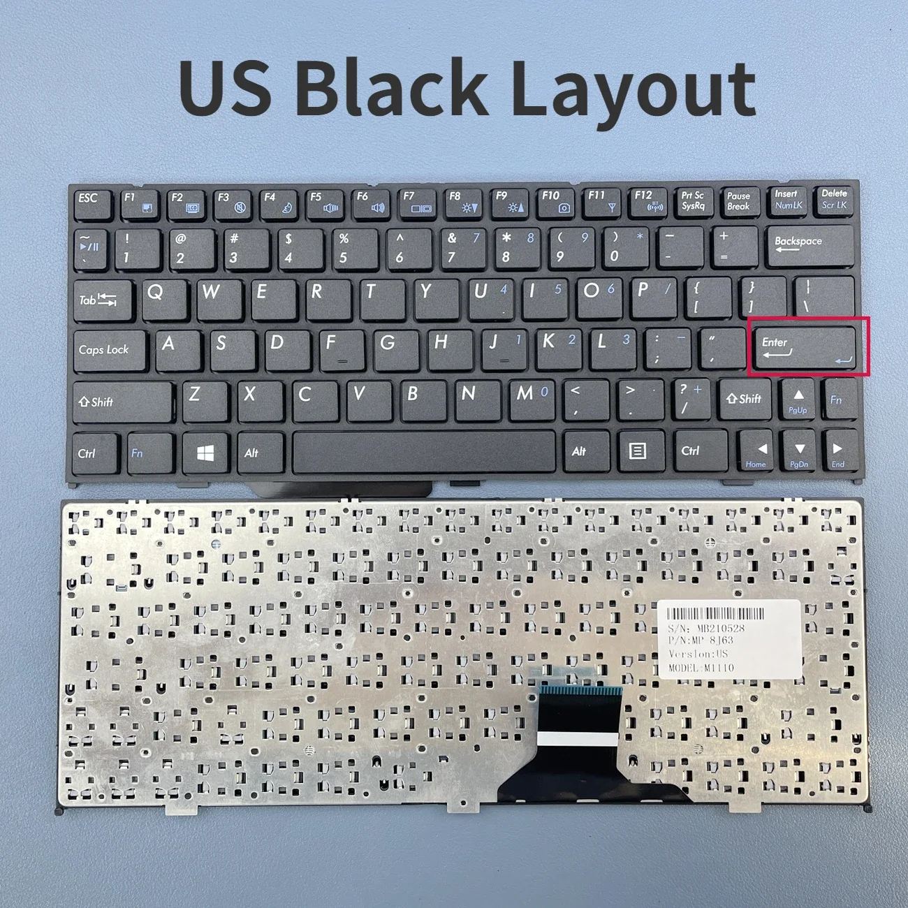 US Laptop Keyboard For Clevo M1110 M1110Q M1111 M1115 M11X M111X-X M1110Q-C M1100Q-C Series US Layout