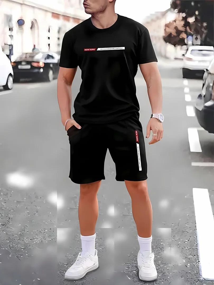 

Summer 20225 New Collection, Men's Casual Suit, Convenient And Breathable Sportswear, Urban Fashion, Two-piece Set, Light