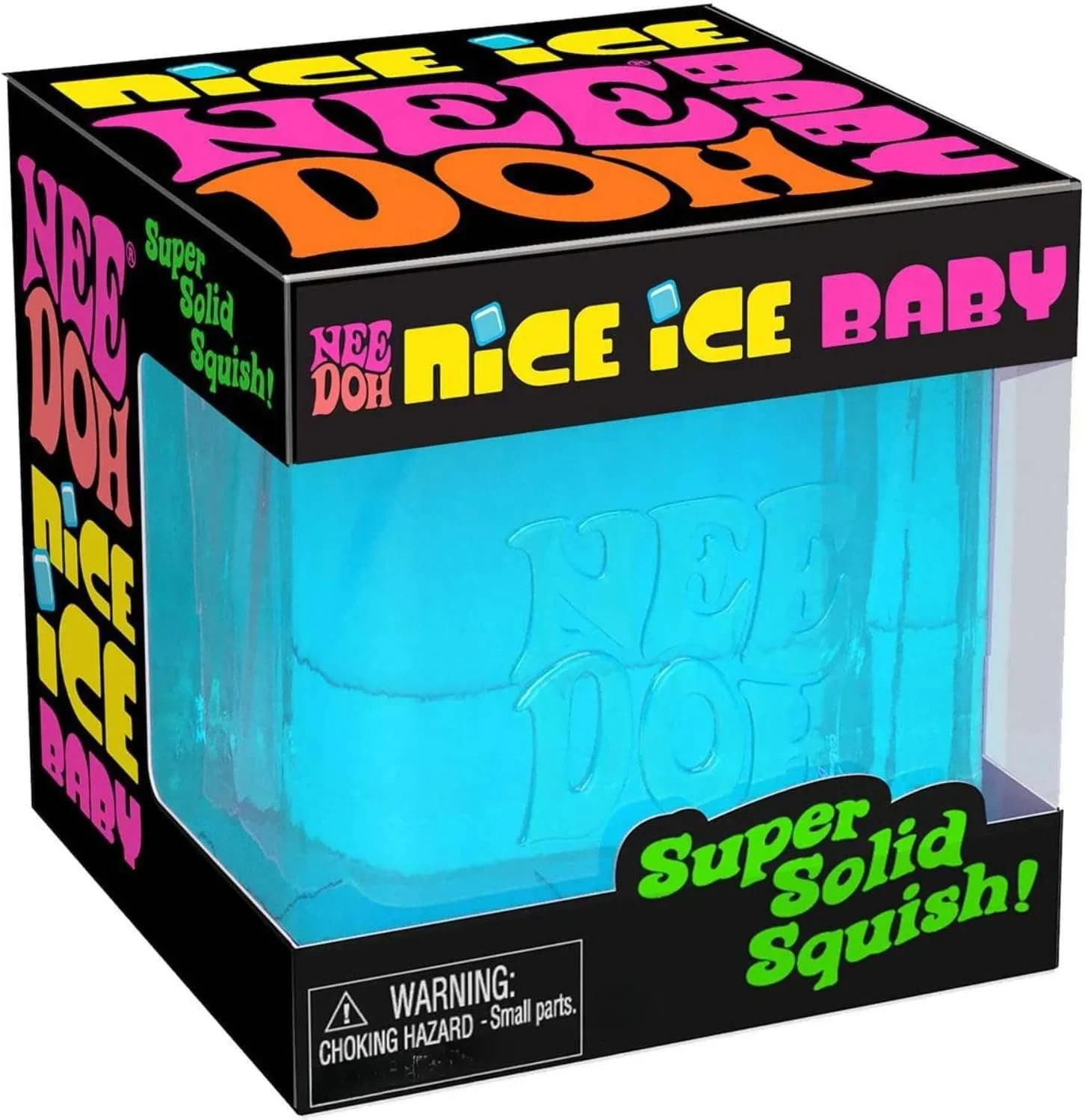 NeeDoh@ 2.5 CM/1 IN. Nice Ice Sensory Squeeze Single Mini Nice Cube in Assorted Colors Anti-Stress Pressure Relief For Adults