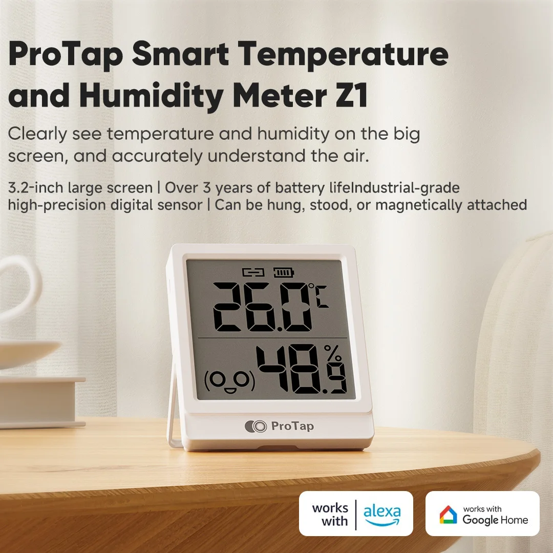 2026 New Zigbee Temperature Humidity Sensor Via Ewelink Alexa Google Home Assistant APP International Version