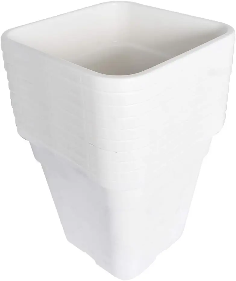 

Plant Nursery Pot 10-Pack 3 Gallon Square Plastic Garden Planter Pots Flower Seedling Injection Molded Container Seed St