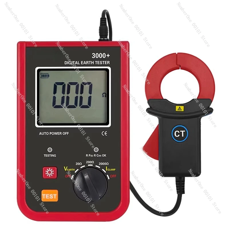 

ETCR3000 + Grounding Resistance Test Digital Ground Pile Lightning Protection Resistance 2000 Ω with Current Test
