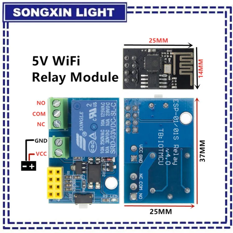 NEW ESP8266 ESP-01/01S 5V WiFi Relay Module Things Smart Home Remote Control Switch Phone APP ESP01 ESP-01 Wireless WIFI Module