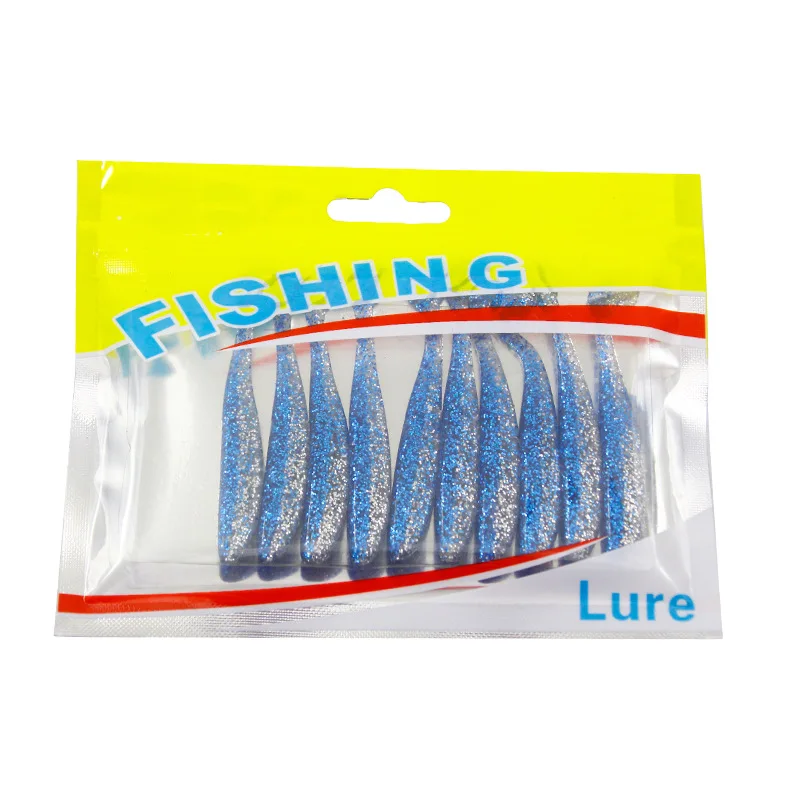 10pcs/Bag 65mm  Soft Fishing Lures Bait Wobblers Carp Fishing Soft Lure Silicone Artificial Baits Goods for Fishing Tackle