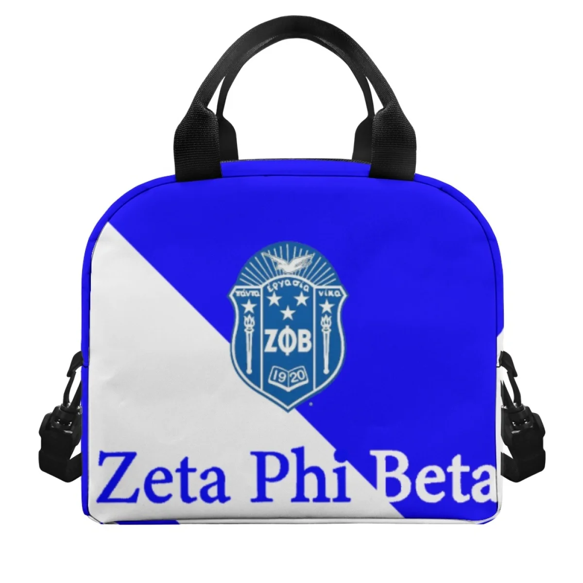 FORUDESIGNS Zeta Phi Beta Creative Lunch Bags Keep Warm Multi-Pocket Snack Bags Utility Meal Box Accessories Recyclable Travel