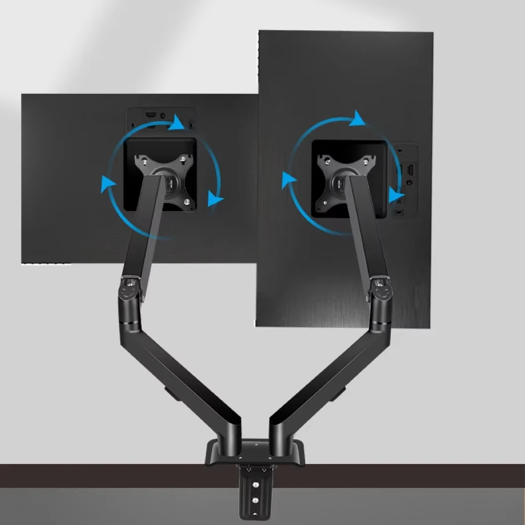 

Hot sell Office or Gaming Monitor Support M22B Gas Spring 17-30" LCD LED Support Dual Black Monitor Mount Holder Arm