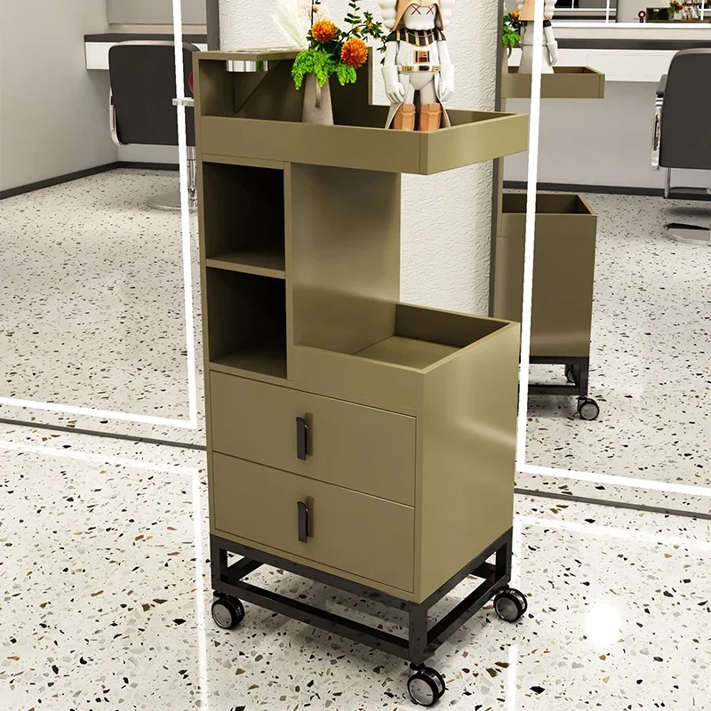 

Fancy Salon Trolley Aesthetic Barber Tools Beauty Salon Equipment Furniture Auxiliary Car With Wheels Carritos Organizadores