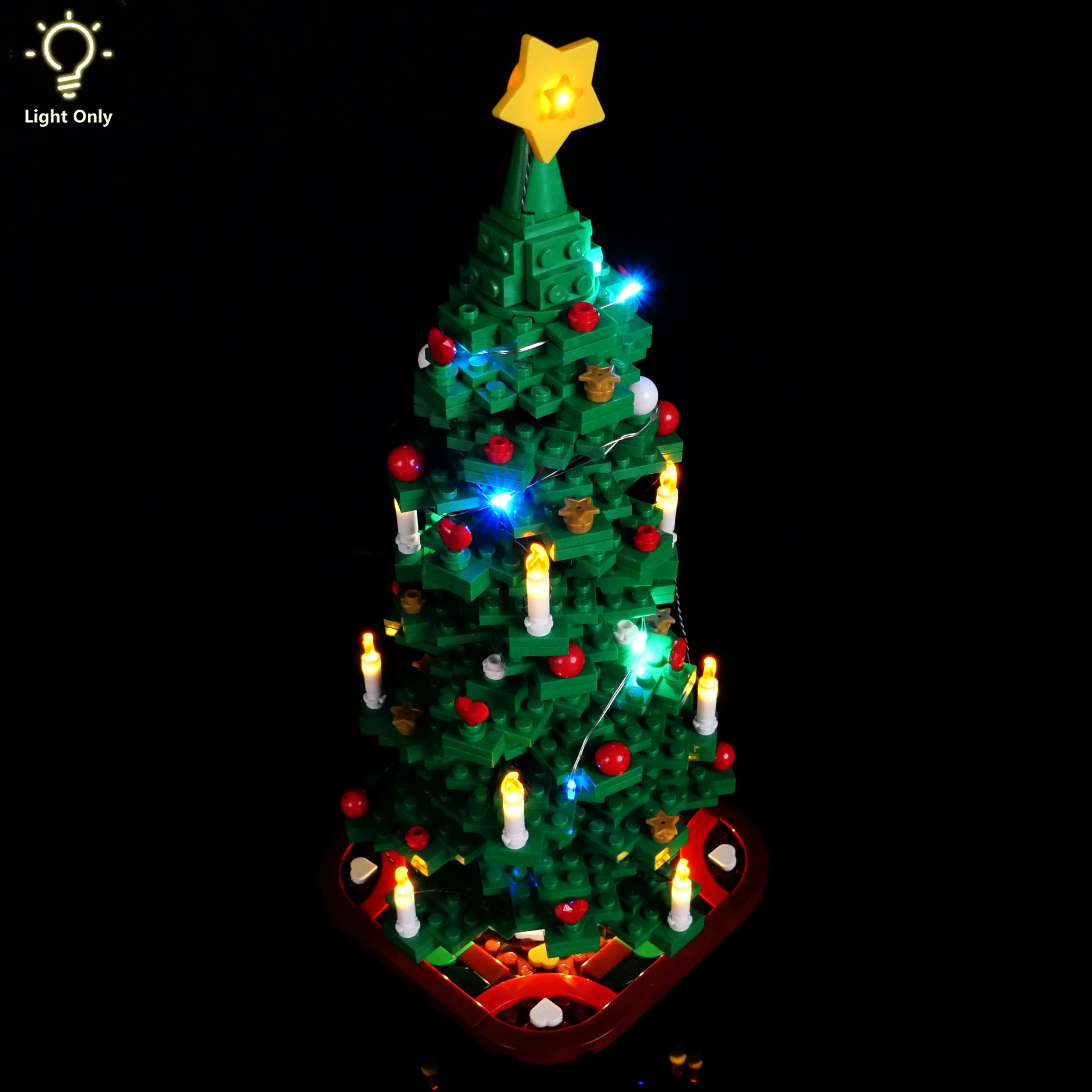 Kit d'éclairage LED Compatible avec 40573, modèle d'arbre de noël créatif, ensemble de lumières décoratives pour affichage de vacances (lumières uniquement)