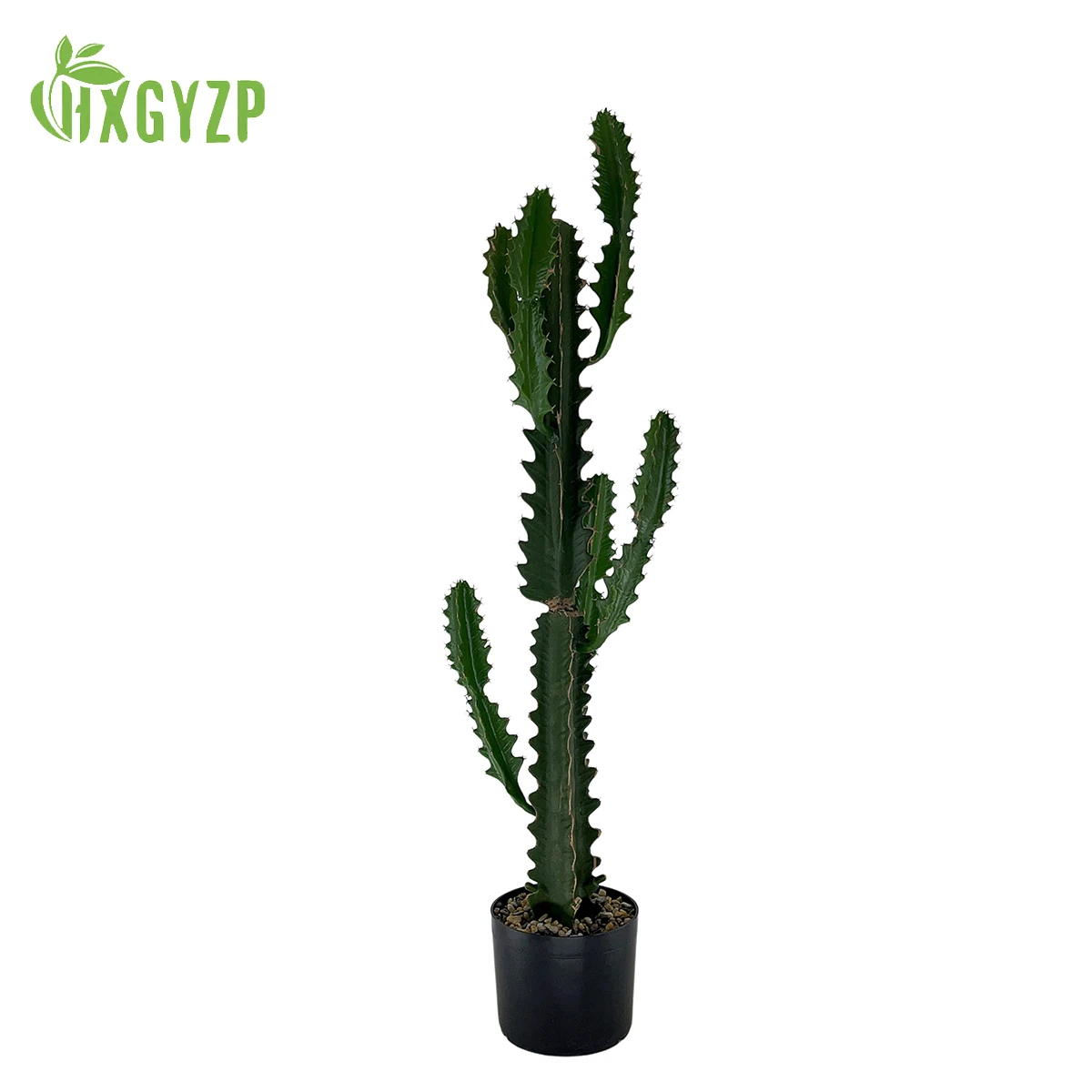 

HXGYZP Succulent Cactus Artificial Plant With Black Plastic Pot Fake Flower Home Indoor Outdoor Decor Potted Large Succulents