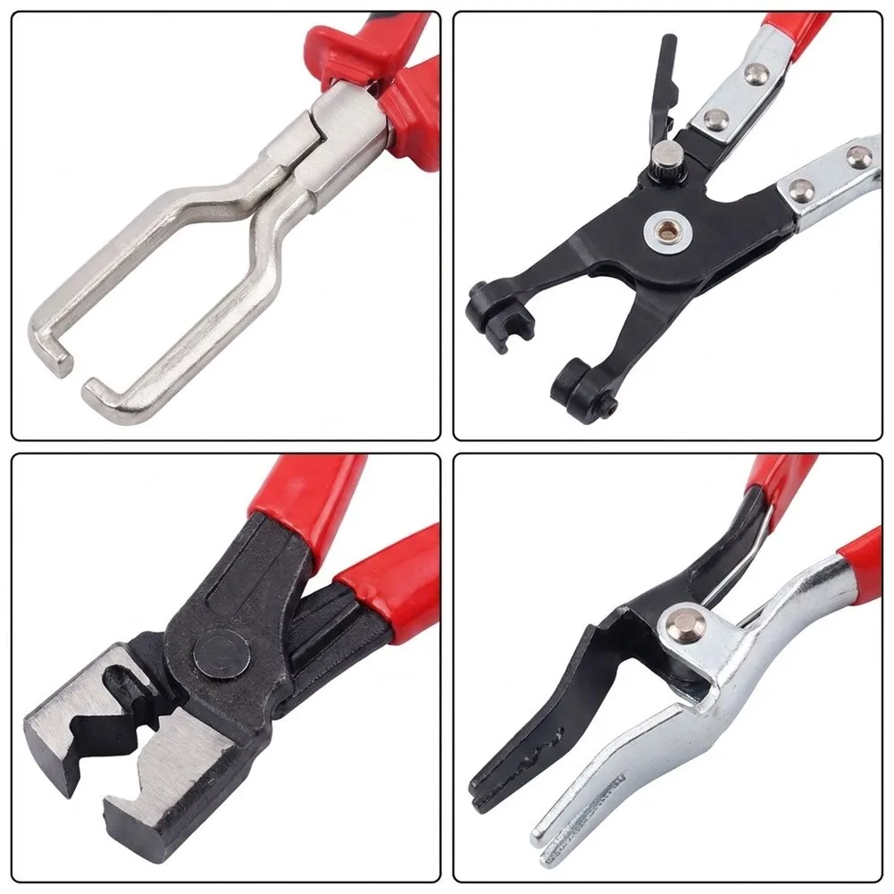 Hose Clamp Plier Kit for Cars Trucks SUVs Featuring Max 1-3/4 Inch Opening and Compatibility with Plastic Snap Connectors