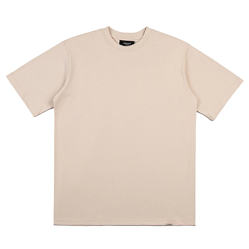 Streetwear Kanye West Short-sleeved Fashion Casual All-match High-quality Cotton Apricot Tops KANYE WEST T-shirt