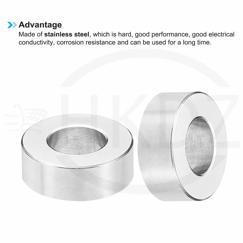 M8 M9 M10 304 Stainless Steel Unthreaded Standoff Spacer Bushing Washer Round Hollow Gasket Sleeve Length 2 3 4 5 6 7 8~ 35 40mm