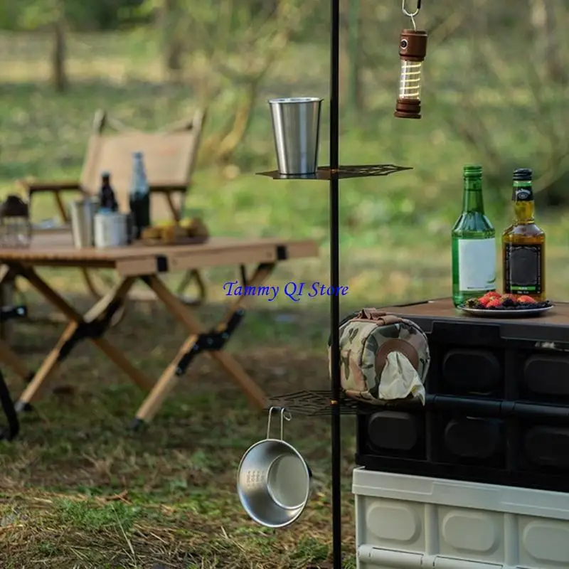 

F1FD Durability Load Bearing Tray Folded Grounding Light Rack Multifunction Bowl Tray for Photographers and Outdoor Lover