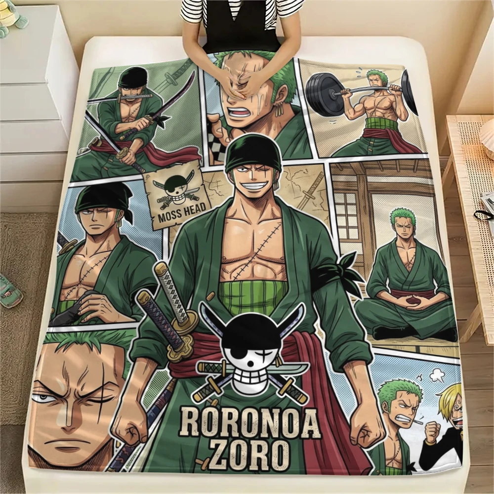 One Piece Poster-Flanelldecke, schönes bedrucktes Design für Zuhause, Sofa, Bett, Stuhl, Reisen, Picknick – HE66