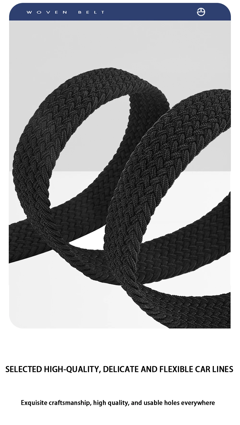 Herrengürtel, lässig, gewebt, elastischer Gürtel, Outdoor-Sport, Damengürtel, kein Stanzen erforderlich, Klettern, Arbeitsgürtel für Männer und Frauen, modisch – Detail 7