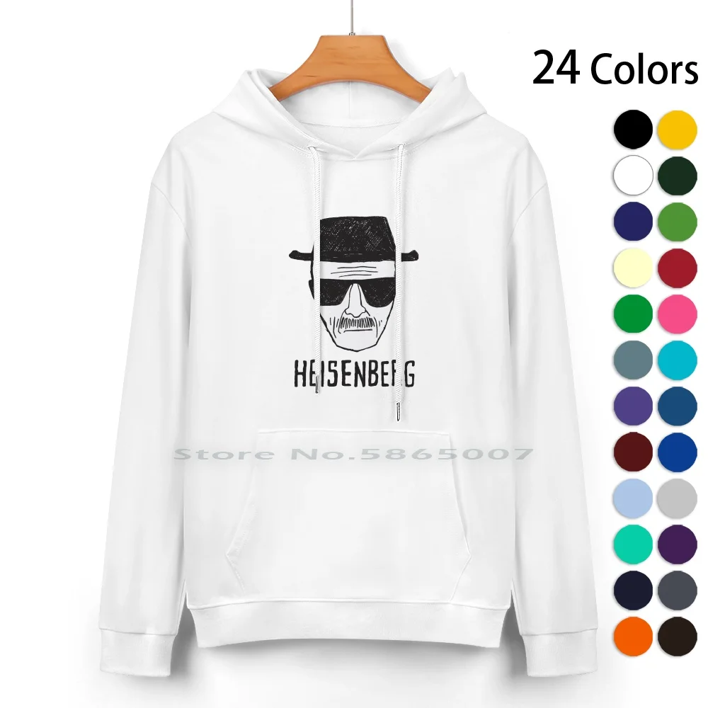 / Heisenberg Drawing Pure Cotton Hoodie Sweater 24 Colors Walter White Jesse Pinkman Heisenberg Tv Show American Fan 100%