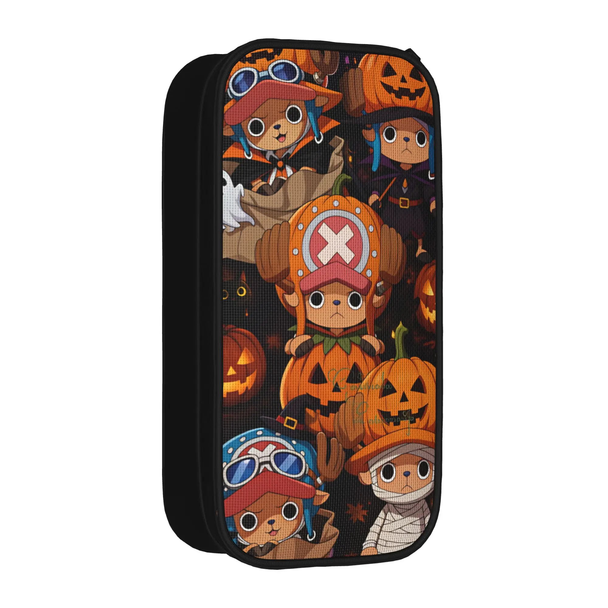 Halloween Tony Tony Chopper  Pencil Case Ones Pieces Canvas Pencil Box Boy Girl Cool Large School Pencil Cases Supplies
